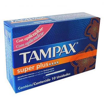 ABSORVENTE TAMPAX SUPER PLUS COM 10 UN