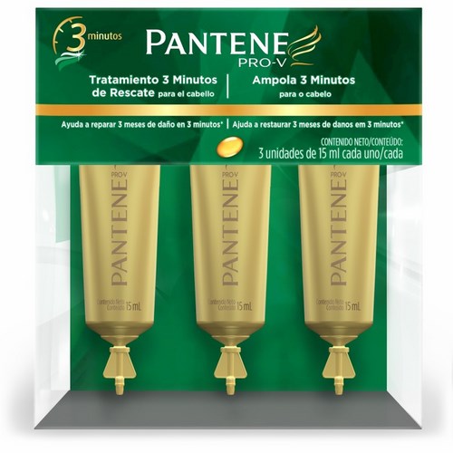 Ampola Tratamento Pantene 3 unidades 15ml