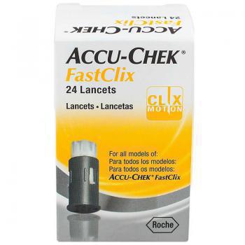 Lancetas Accu-Chek Fastclix Controle de Glicose 24 lancetas