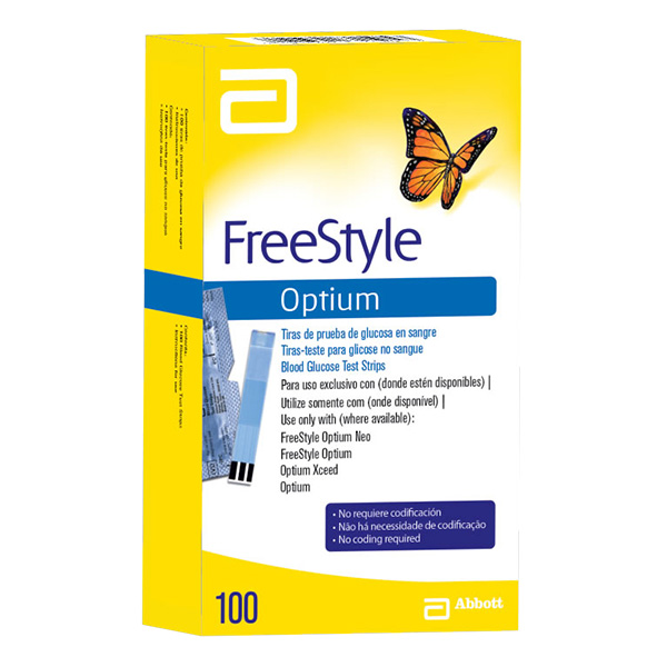 FREESTYLE OPTIUM COM 100 TIRAS TESTE