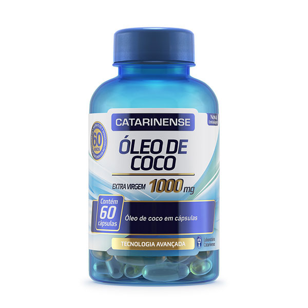 Oleo de coco laboratorio catarinense 1000mg com 60 capsulas