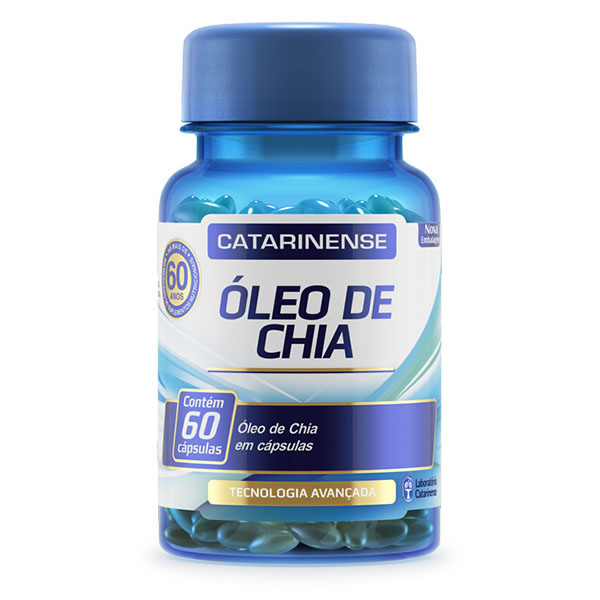 Oleo de chia laboratorio catarinense com 60 capsulas