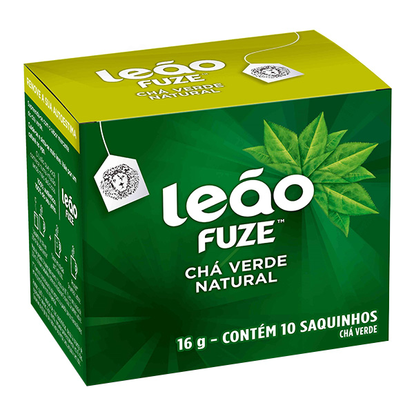 CHA LEAO FUZE CHA VERDE NATURAL COM 10 SACHES