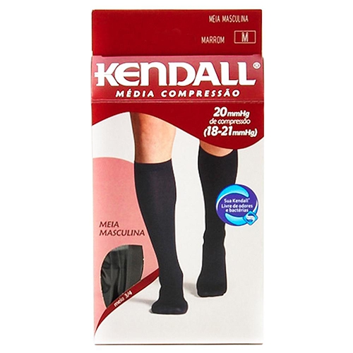 Meia Kendall Masculina M Media Compressao Preta