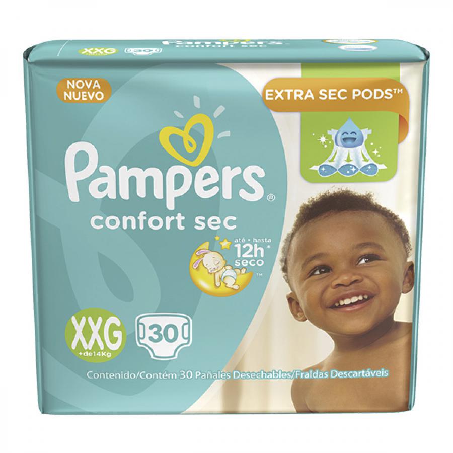 Fralda Descartavel Pampers Total Confort Mega XXG 30 Unidades