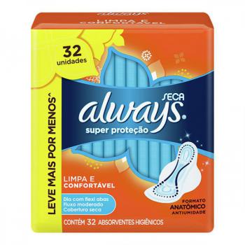 Absorvente Always Super Protecao Seca 32 unidades