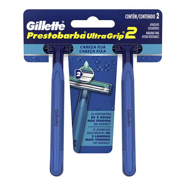 Aparelho para Barbear Descartavel Gillette Prestobarba Ultragrip 2 unidades