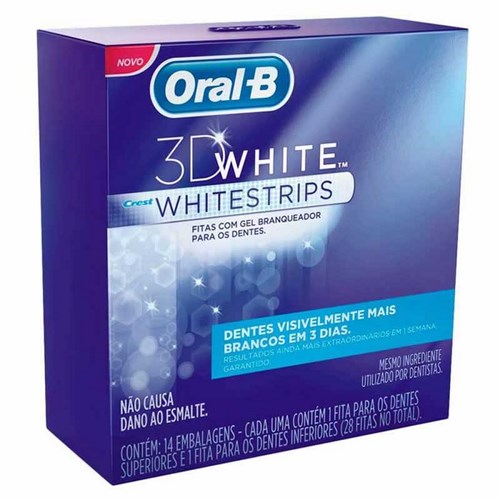 Fitas para os dentes oral b white strips com 28 fitas