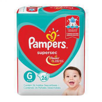 Fralda Pampers Supersec Pacotao com 26 Unidades Grande