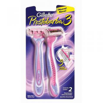 Aparelho de Depilacao Gillette Prestobarba 3 Feminino 2 Unidades