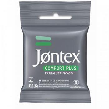 Preservativo Jontex Confort Plus Extra Lubrificado 3 Unidades