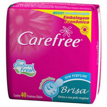 Protetor Diario Carefree Brisa sem perfume 40 unidades