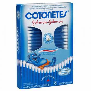 Hastes Flexiveis Cotonetes Johnson & Johnson com 75 unidades