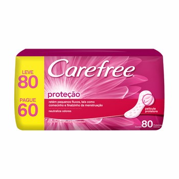 Protetor Diario Carefree Original com perfume, leve 80 pague 60