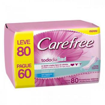 Protetor Diario Carefree sem perfume Leve 80 e Pague 60