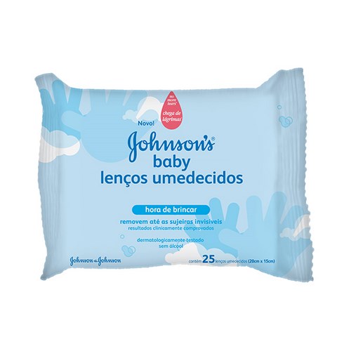 Lenco Umedecido Johnsons & Johnsons Hora De Brincar Com 25 Unidades