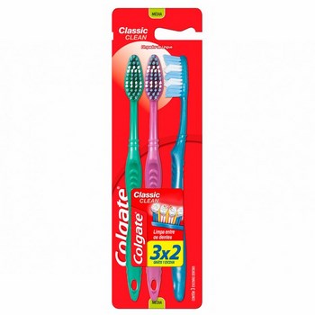 Escova Dental Colgate Classic Clean Macia Leve 3 Pague 2