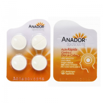 Anador 500mg Blister com 4 comprimidos