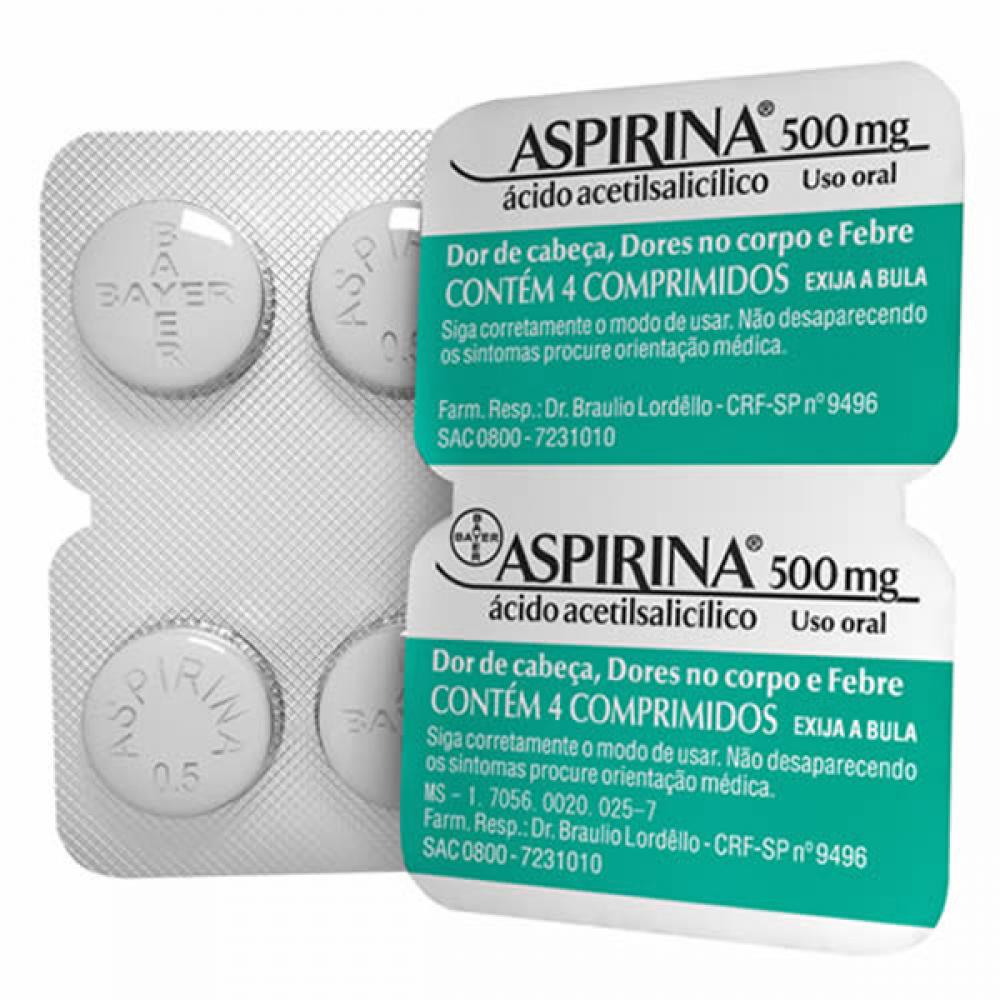 Aspirina 500mg 4 Comprimidos
