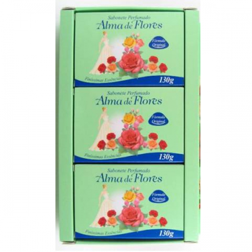 Kit Alma Flores Classic Sabonete Com 3 Unidades