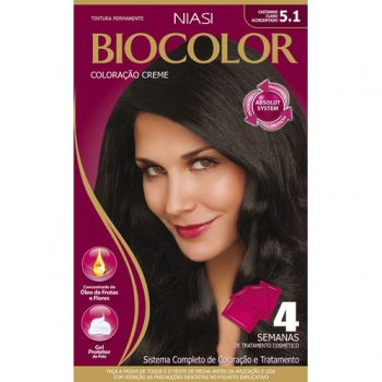 Tintura Biocolor 5.1 Castanho Claro Acinzentado