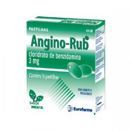 Angino Rub Sabor Menta 16 Pastilhas