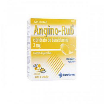 Angino Rub Sabor Mel e Limao 16 Pastilhas