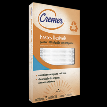 Hastes Flexíveis Cremer Tradicional 75Unidades