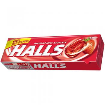 Halls drops morango 34g