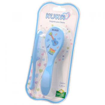 Kit Escova e Pente Azul Kuka