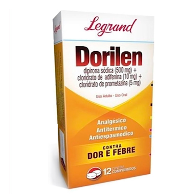Dorilen 500mg + 10mg + 5mg 12 comprimidos
