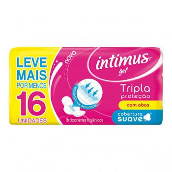 Absorvente Intimus Tripla Protecao com abas, suave com 16 unidades