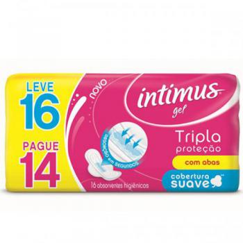 Absorvente Intimus Tripla Protecao Suave com Abas 16 Unidades