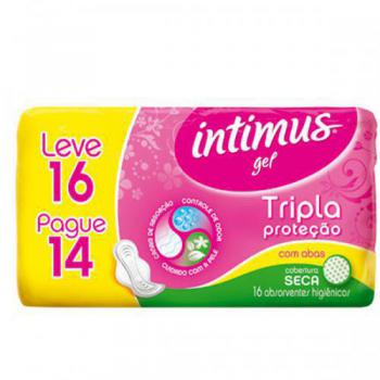 Absorvente Intimus gel tripla protecao seca com abas Leve 16un. Pague 14un.