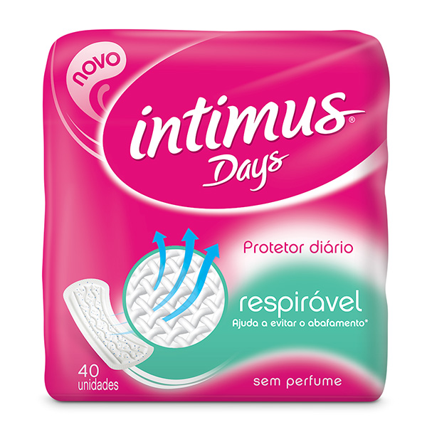 PROTETOR DIÁRIO INTIMUS DAYS COM 40 RESPIRAVEL SEM PERFUME