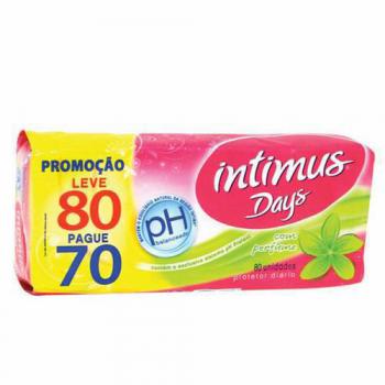 Protetor Diario Intimus Days com perfume, sem abas, leve 80 pague 70