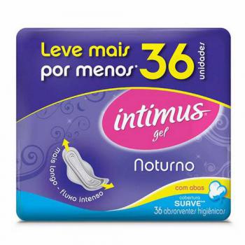 Absorvente Intimus Noturno Suave com Abas 36 Unidades