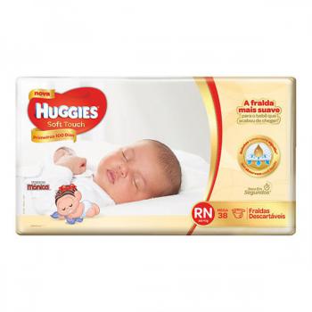 FRALDA HUGGIES PRIMEIROS 100 DIAS COM 38 UNIDADES