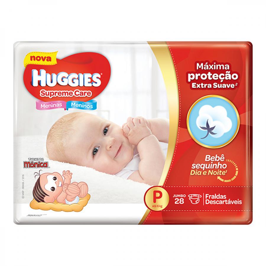 Fralda Monica Huggies Supreme Care P 28 unidades