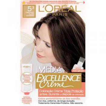 Coloração Imédia Excellence 5.3 Castanho Claro Dourado L'Oréal Paris