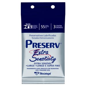 Preservativo Preserv Extra Sensitive Com 3 Unidades