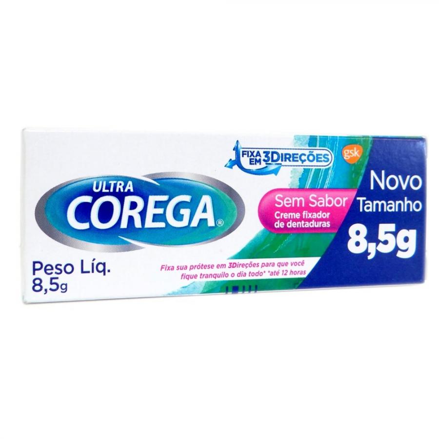 Creme Fixador de Dentadura Corega Ultra sem sabor, 1 unidade com 8,5g