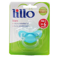 Chupeta Lillo Classic Star Ortodontica Siicone Azul Tamanho 2