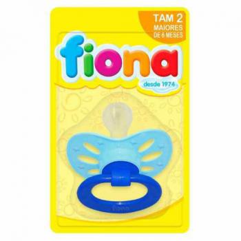 Chupeta Classica Fiona Orto Silicone Tamanho 2 Azul