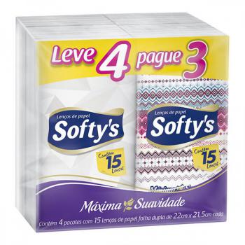 Lenço de Papel Softys Leve 4 Pague 3