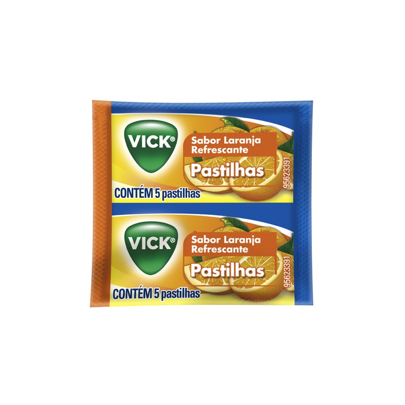 Vick 5 Pastilhas Sabor Laranja