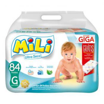 FRALDA MILI ULTRA SECA G GIGA 84 UNIDADES