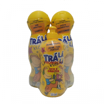 Kit Tralala Kids Shampoo + Condicionador Extra Desembaraço 480ml + Creme Para Pentear 300ml
