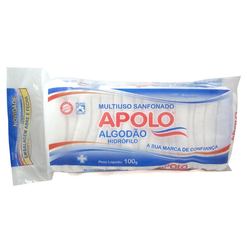 Algodão Apolo Multiuso ZipLock 100g