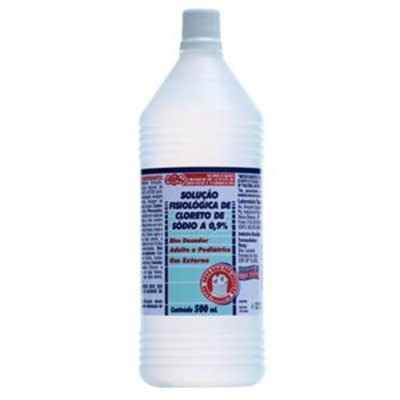 Soro Fisiologico 0,9% ADV 0,9%, frasco com 500mL de solucao de uso dermatologico